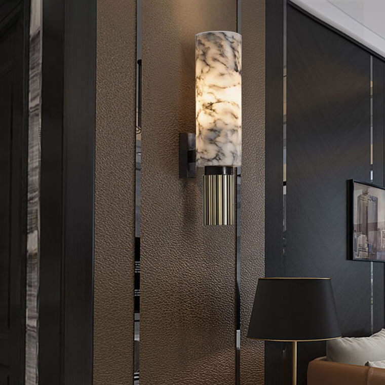 Brehn | Stilvolle Marmor Wandlampe - Für luxuriöses und atmosphärisches Interieur