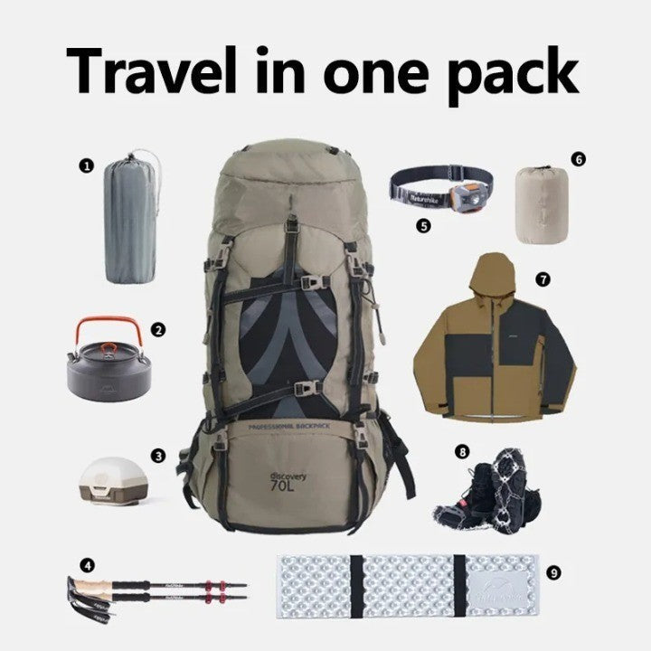 Outdoor Path Camping Rucksack mit großer Kapazität für Wanderer | Brehn