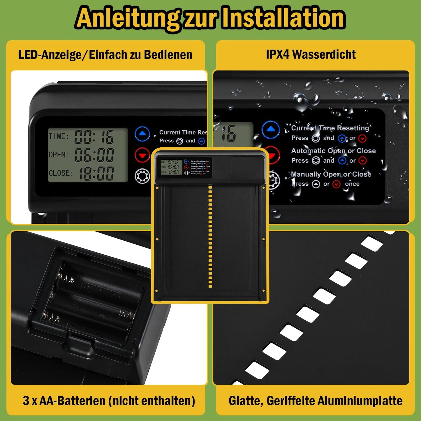 Hühnerklappe Automatische Zeitschaltuhr | Brehn