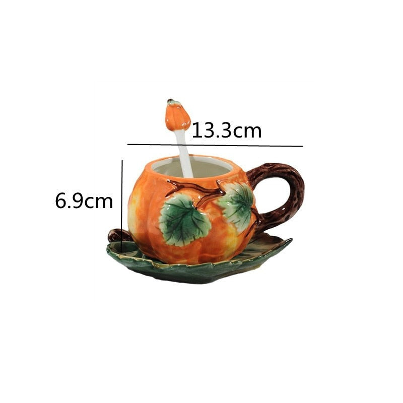 Brehn | Kreatives Keramik Kürbis Becher Set
