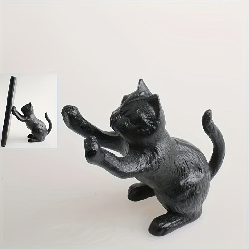VintageCat - Rustikale Gusseisen-Buchstützen für stilvolle Innenräume Brehn