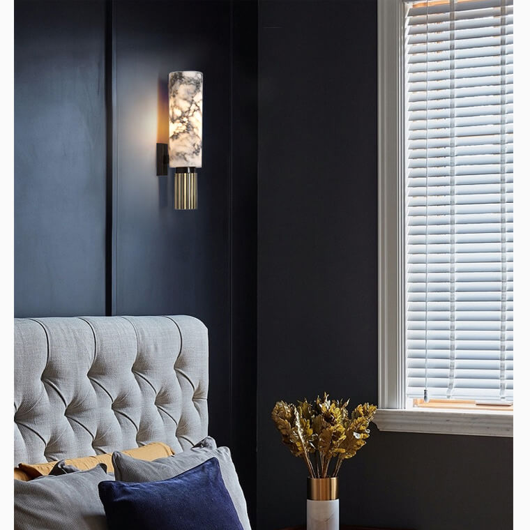 Brehn | Stilvolle Marmor Wandlampe - Für luxuriöses und atmosphärisches Interieur