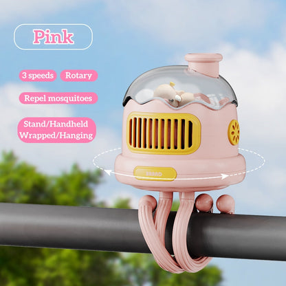 USB wiederaufladbarer tragbarer Mückenabwehr Kinderwagenventilator | Brehn