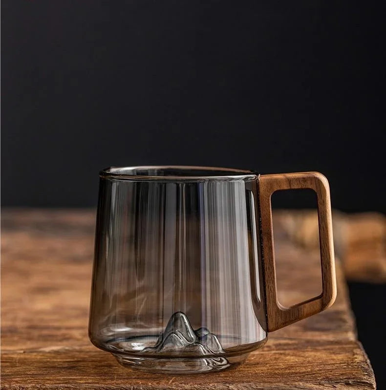 WoodGrip Glasbecher 400 ml mit Holzgriff für heiß und kalt | Brehn