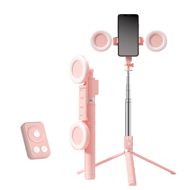 Neuer 6-in-1-Selfie-Stick mit Aufhelllicht