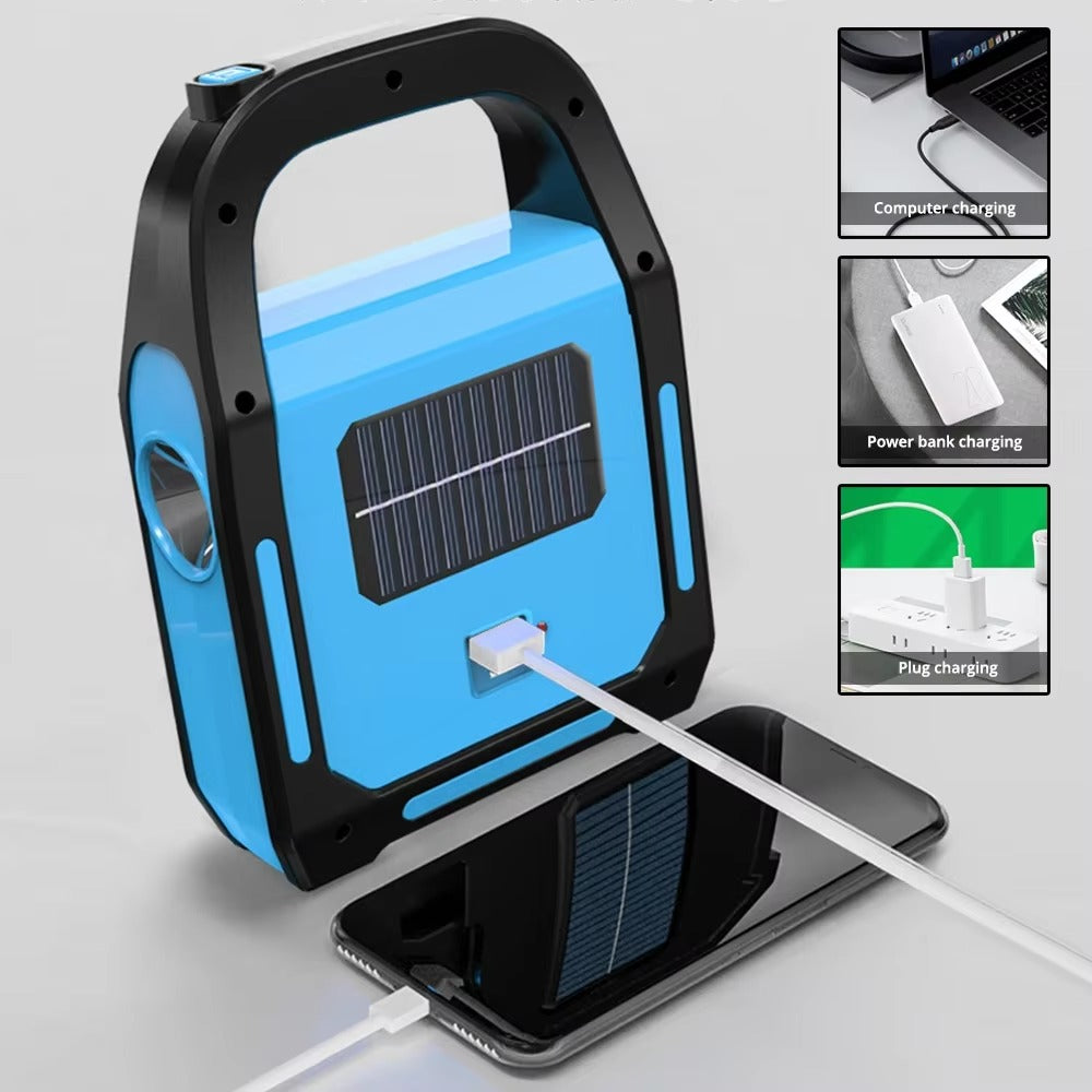 Brehn | Wiederaufladbare USB Campinglampe mit Powerbank – SolarGlow