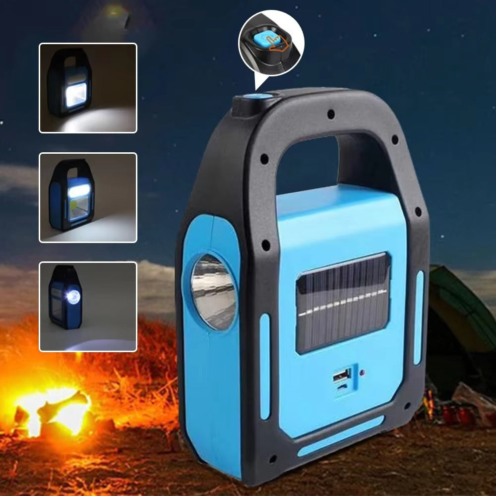 Brehn | Wiederaufladbare USB Campinglampe mit Powerbank – SolarGlow