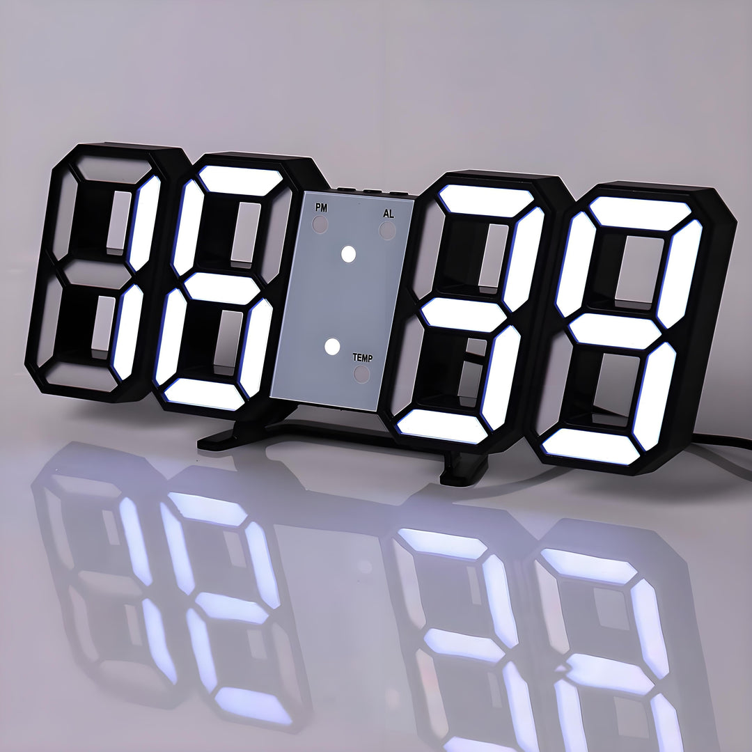 TimeSphere LED 3D Digitaluhr mit Kalender und Temperaturanzeige | Brehn