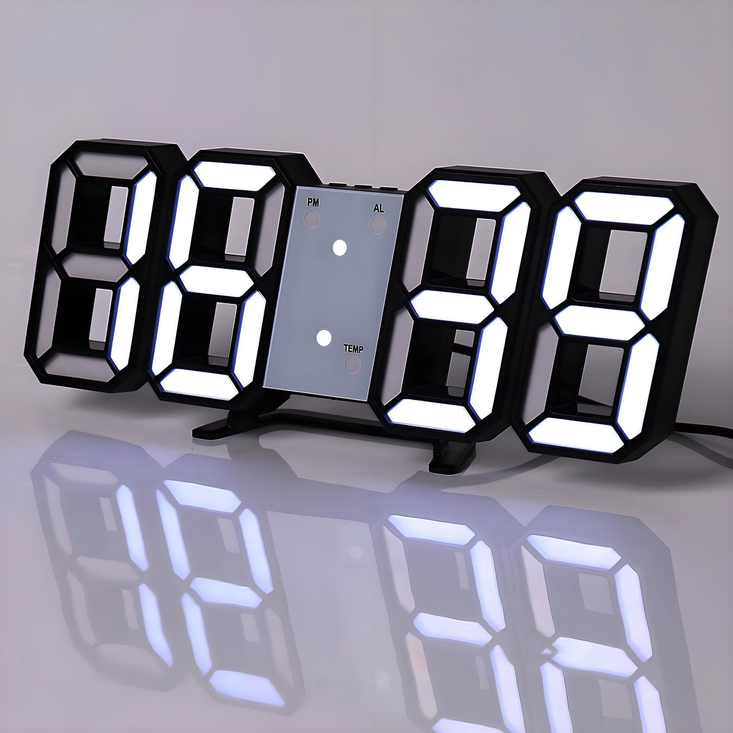 TimeSphere LED 3D Digitaluhr mit Kalender und Temperaturanzeige | Brehn