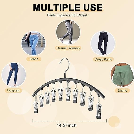 Leggings-Organizer Kleiderbügel mit Gummi-Clips | Brehn