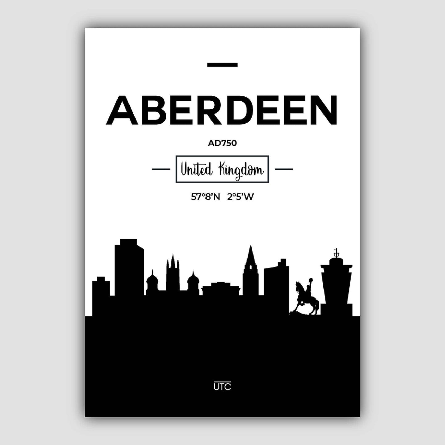 Aberdeen, Schottland, Skyline, Stadtansicht (Druck)