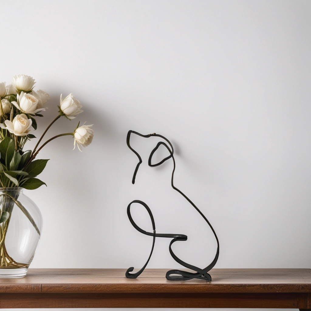 Brehn | Artipaws Abstrakte Hundeskulptur | Modernes Design | Hochwertige Kunstfigur | Für Regal & Tisch