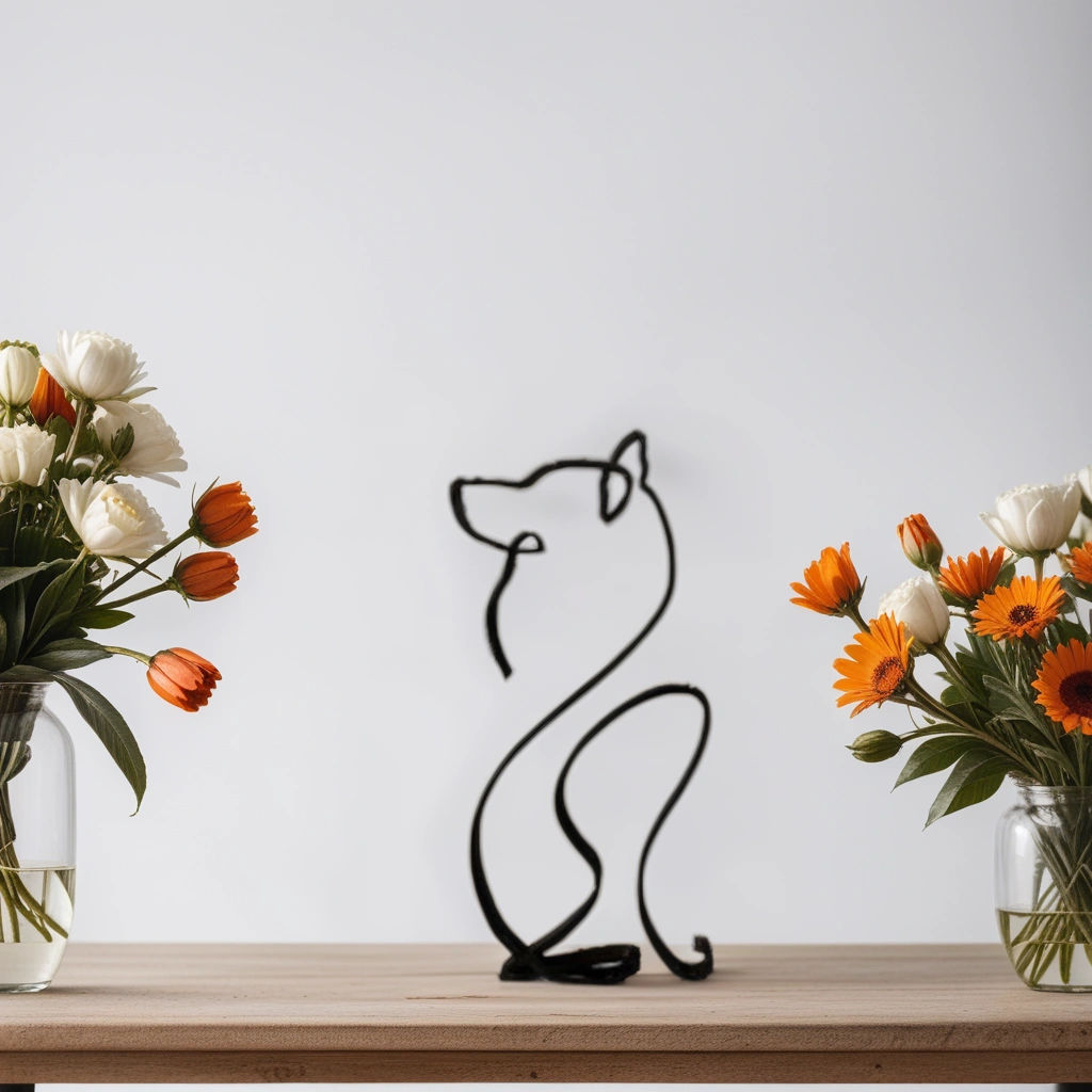 Brehn | Artipaws Abstrakte Hundeskulptur | Modernes Design | Hochwertige Kunstfigur | Für Regal & Tisch
