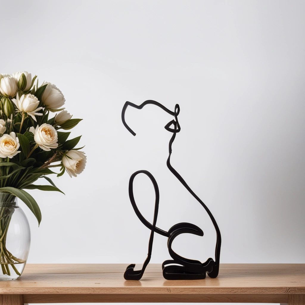 Brehn | Artipaws Abstrakte Hundeskulptur | Modernes Design | Hochwertige Kunstfigur | Für Regal & Tisch