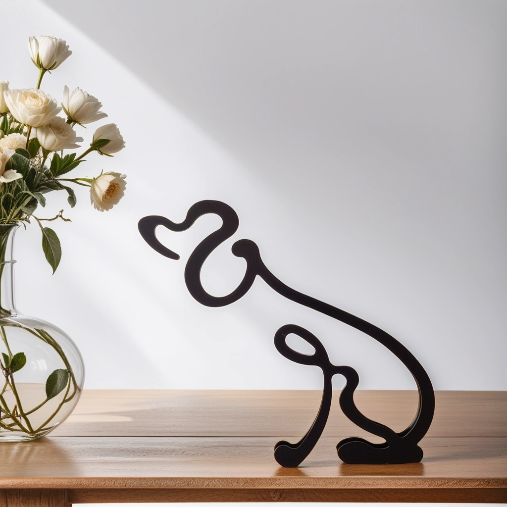 Brehn | Artipaws Abstrakte Hundeskulptur | Modernes Design | Hochwertige Kunstfigur | Für Regal & Tisch