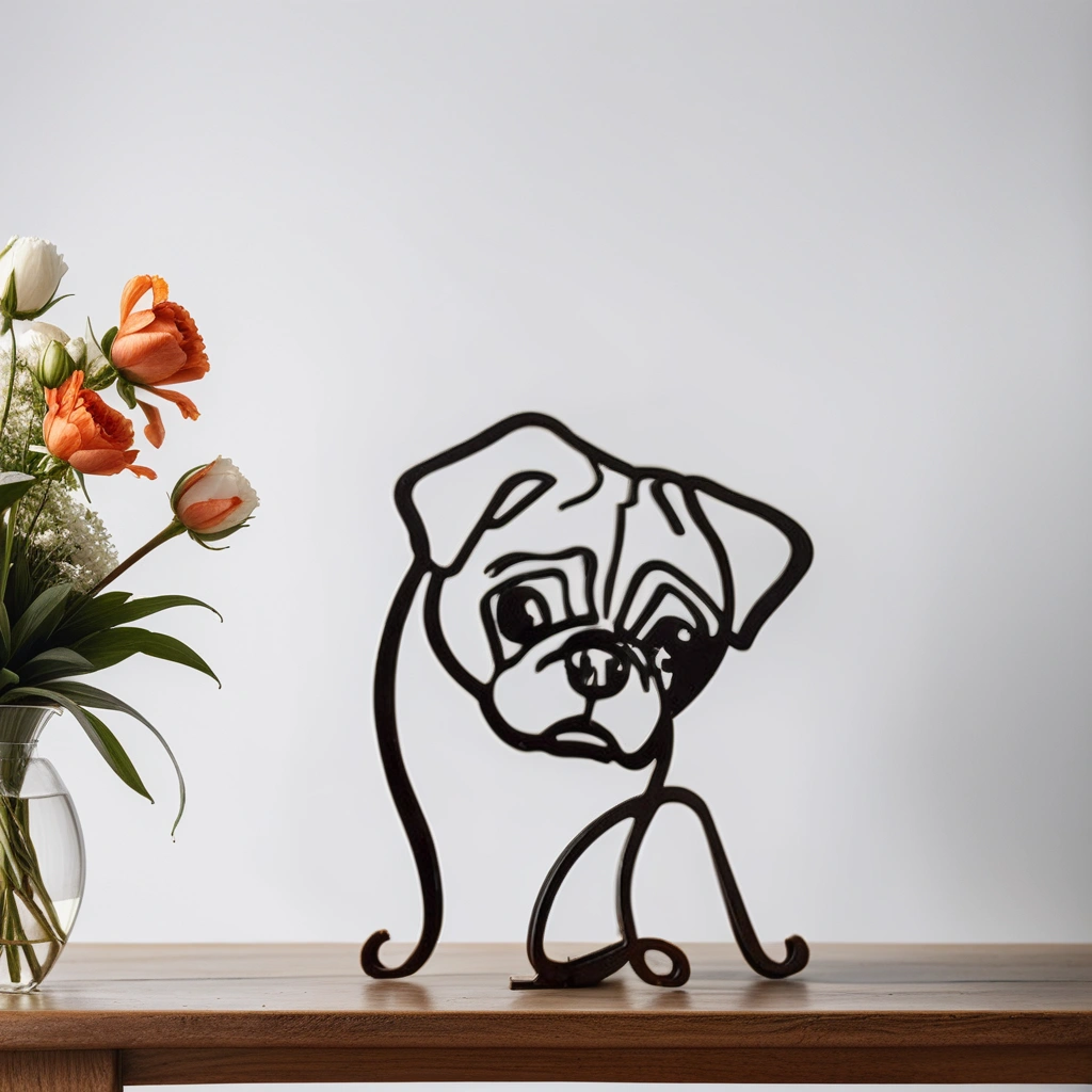Brehn | Artipaws Abstrakte Hundeskulptur | Modernes Design | Hochwertige Kunstfigur | Für Regal & Tisch