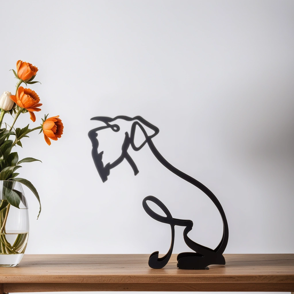 Brehn | Artipaws Abstrakte Hundeskulptur | Modernes Design | Hochwertige Kunstfigur | Für Regal & Tisch