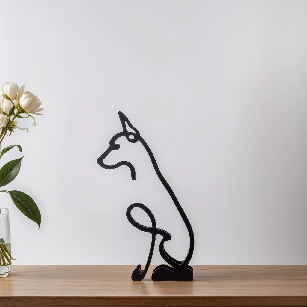 Brehn | Artipaws Abstrakte Hundeskulptur | Modernes Design | Hochwertige Kunstfigur | Für Regal & Tisch
