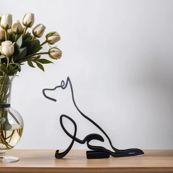 Brehn | Artipaws Abstrakte Hundeskulptur | Modernes Design | Hochwertige Kunstfigur | Für Regal & Tisch