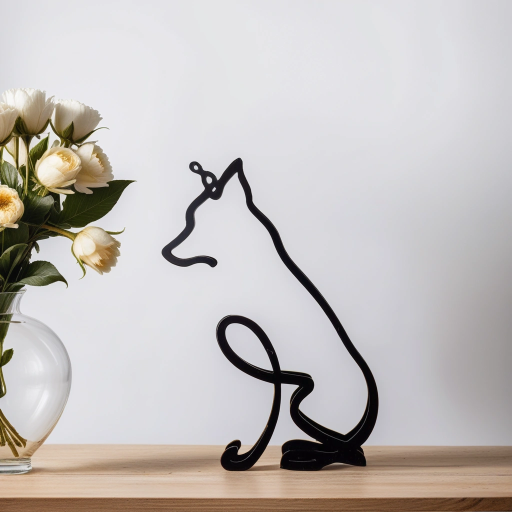 Brehn | Artipaws Abstrakte Hundeskulptur | Modernes Design | Hochwertige Kunstfigur | Für Regal & Tisch