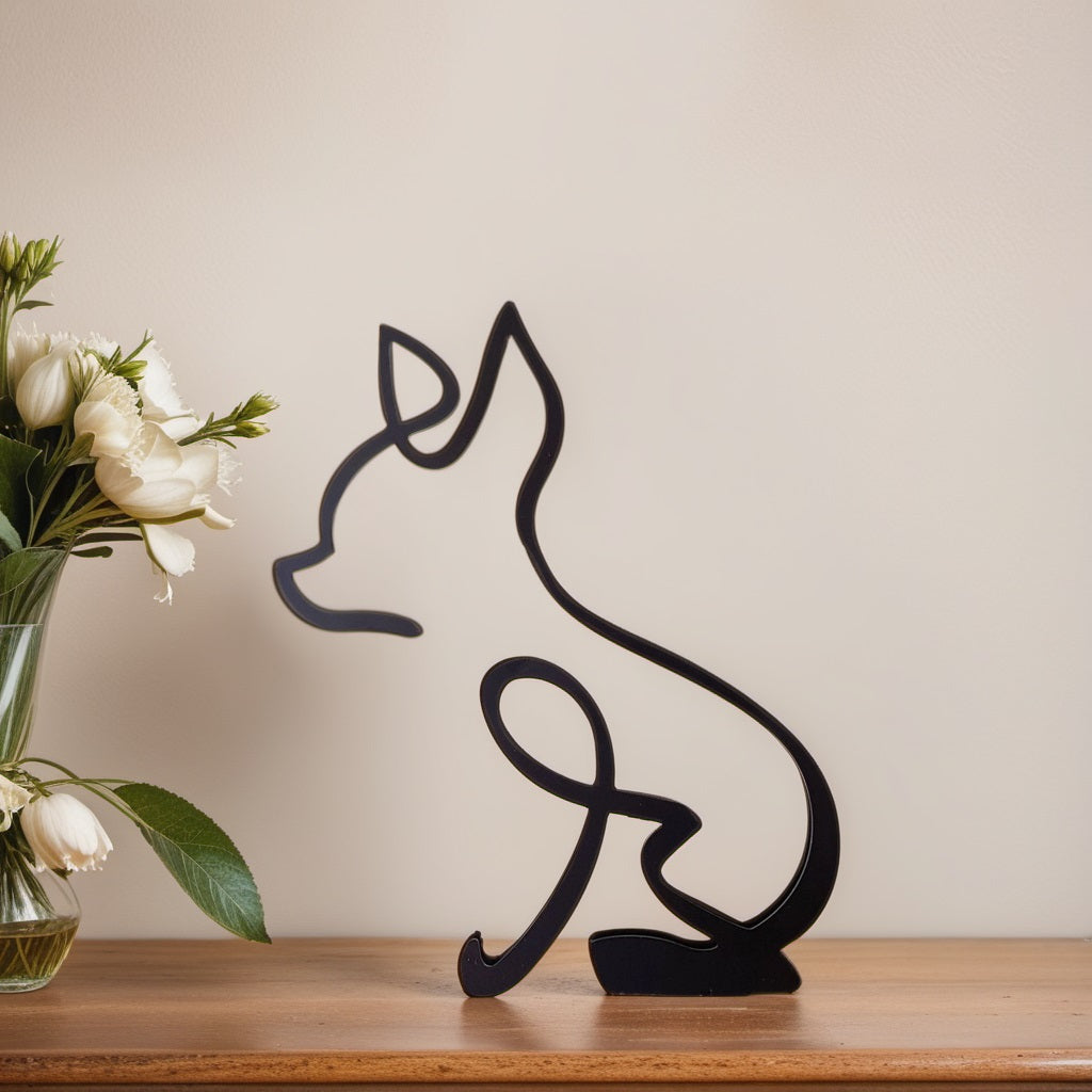 Brehn | Artipaws Abstrakte Hundeskulptur | Modernes Design | Hochwertige Kunstfigur | Für Regal & Tisch