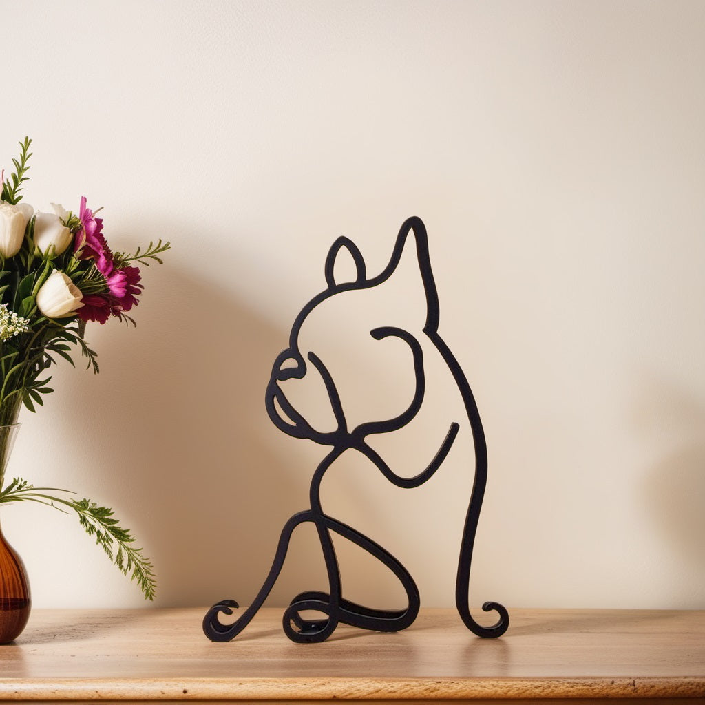 Brehn | Artipaws Abstrakte Hundeskulptur | Modernes Design | Hochwertige Kunstfigur | Für Regal & Tisch