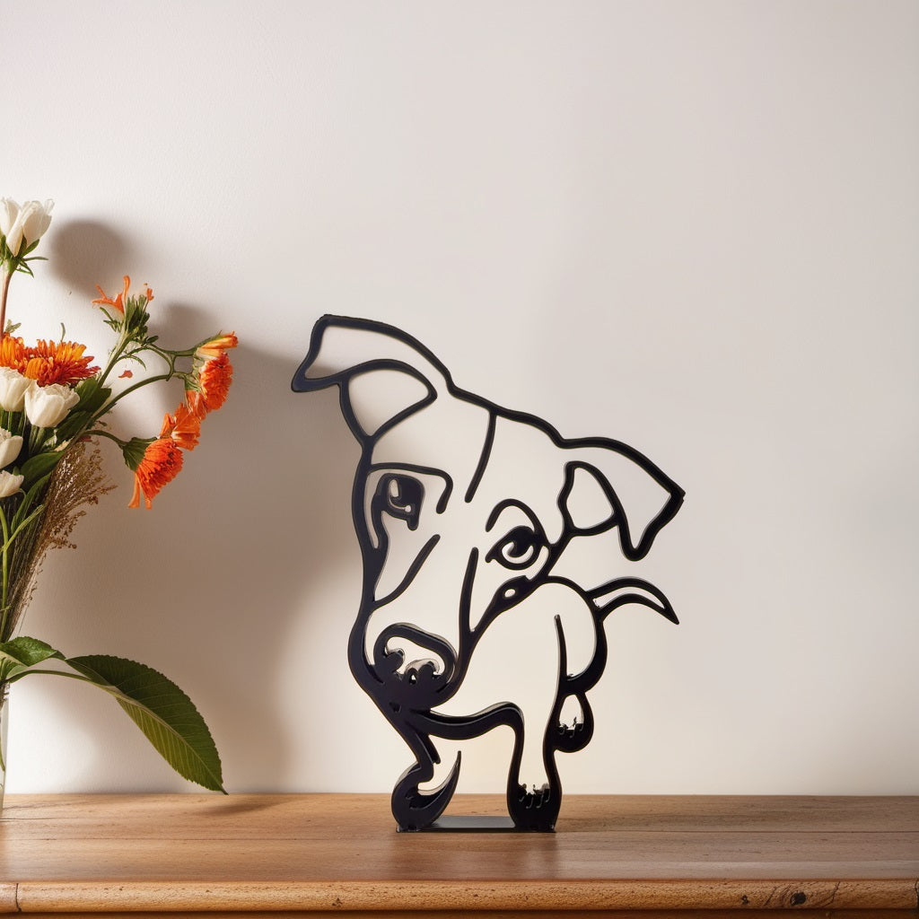 Brehn | Artipaws Abstrakte Hundeskulptur | Modernes Design | Hochwertige Kunstfigur | Für Regal & Tisch
