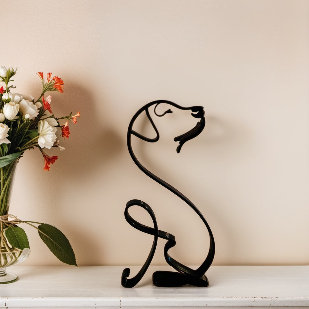 Brehn | Artipaws Abstrakte Hundeskulptur | Modernes Design | Hochwertige Kunstfigur | Für Regal & Tisch
