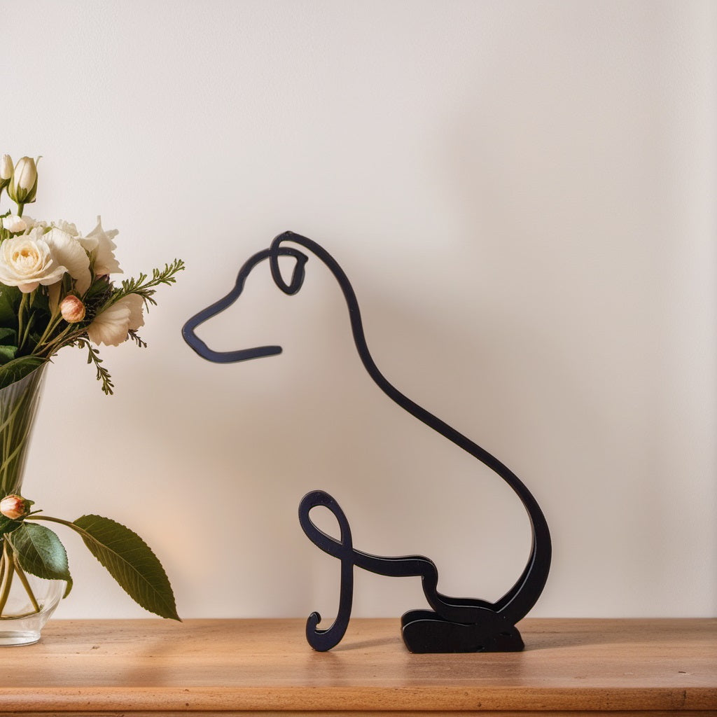 Brehn | Artipaws Abstrakte Hundeskulptur | Modernes Design | Hochwertige Kunstfigur | Für Regal & Tisch