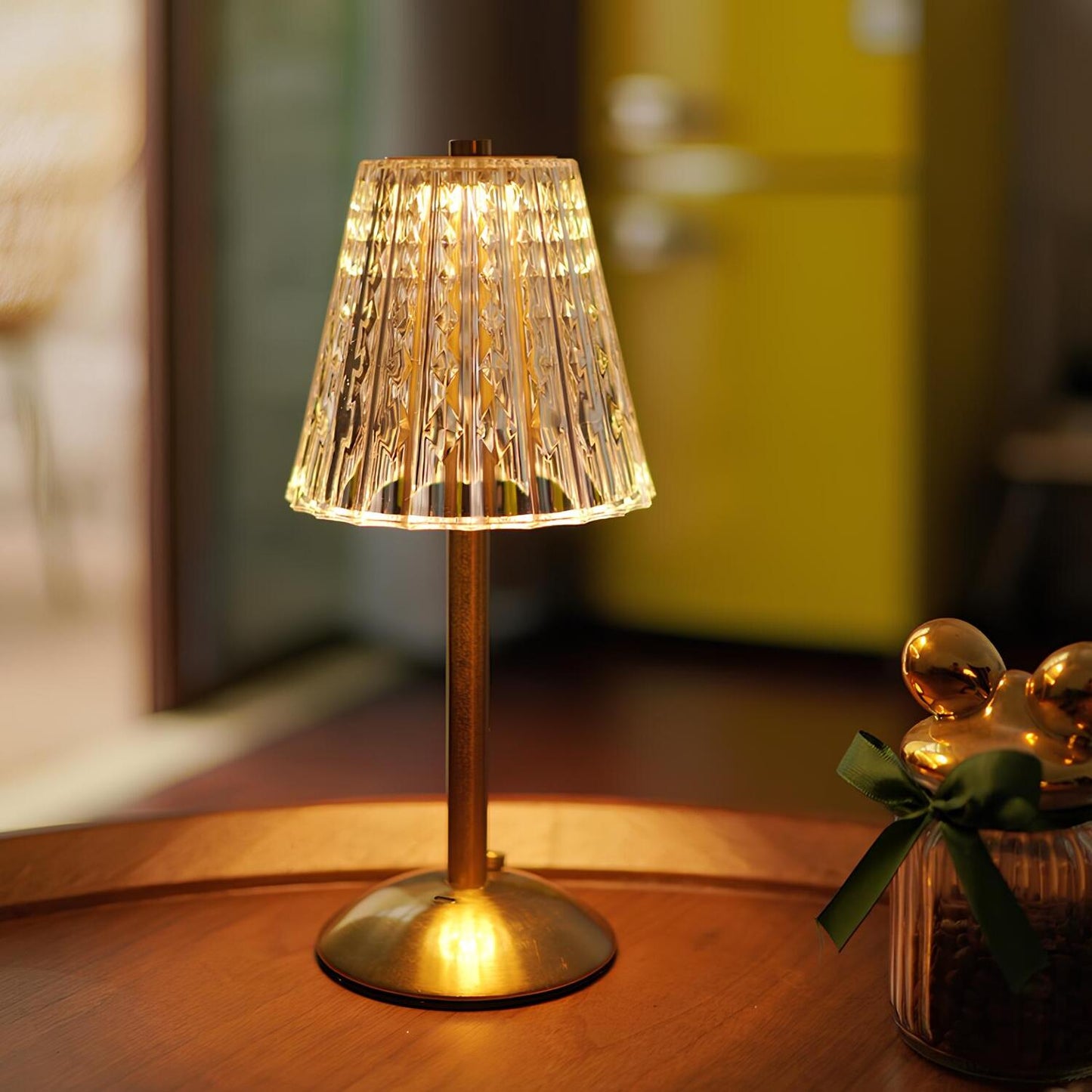 Goldene Kristall-Tischlampe - Aurora Luxe | Brehn