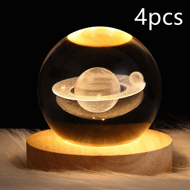 3D Galaxy Kristallkugel LED Nachtlicht | Brehn