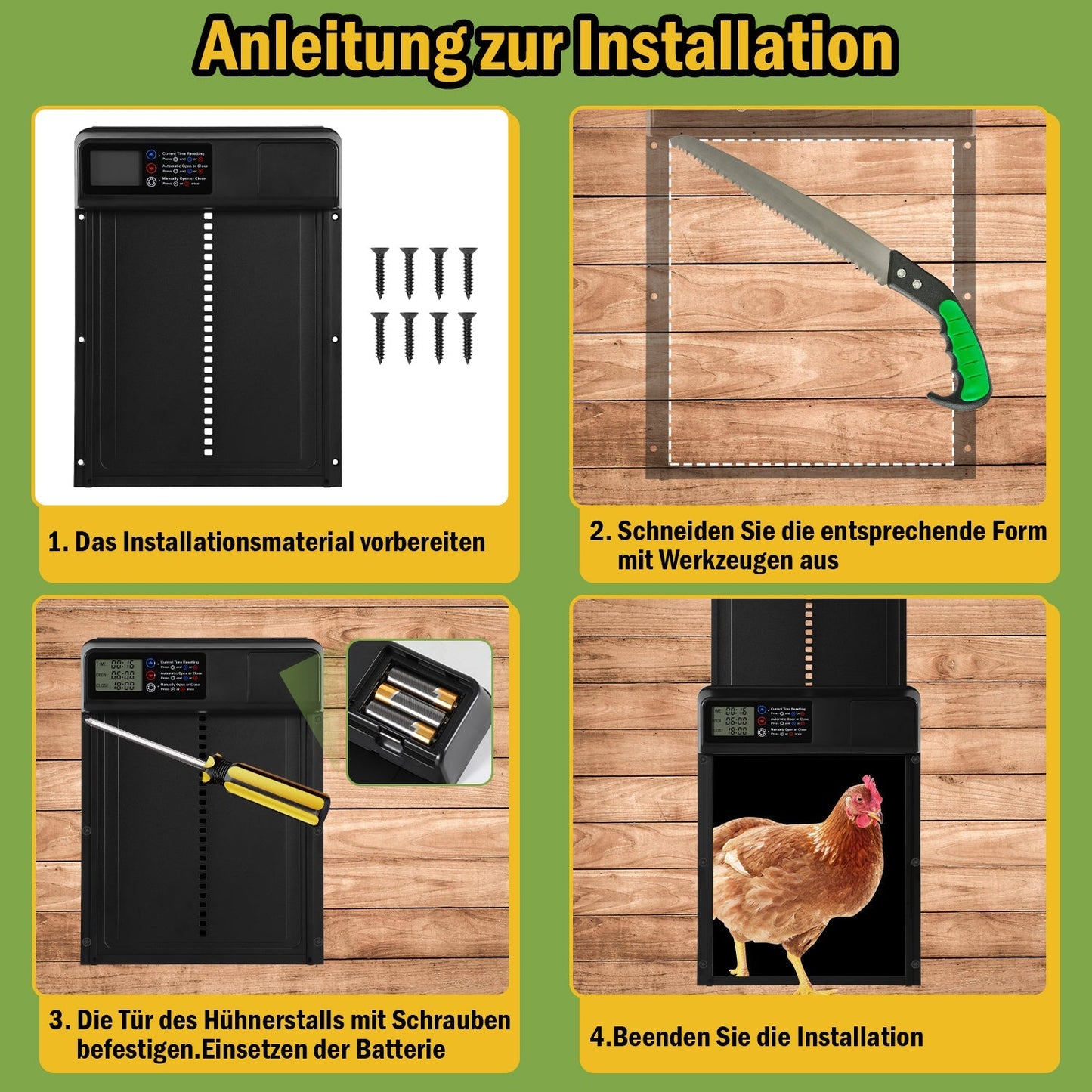Hühnerklappe Automatische Zeitschaltuhr | Brehn