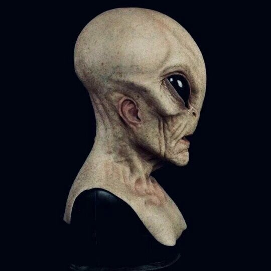 Alien-Maske | Realistisches Halloween-Kostümzubehör | Brehn
