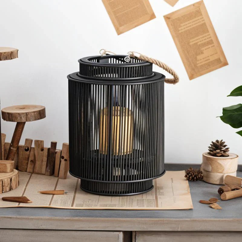 Imitation Bamboo LED Kerzenlaterne Brehn