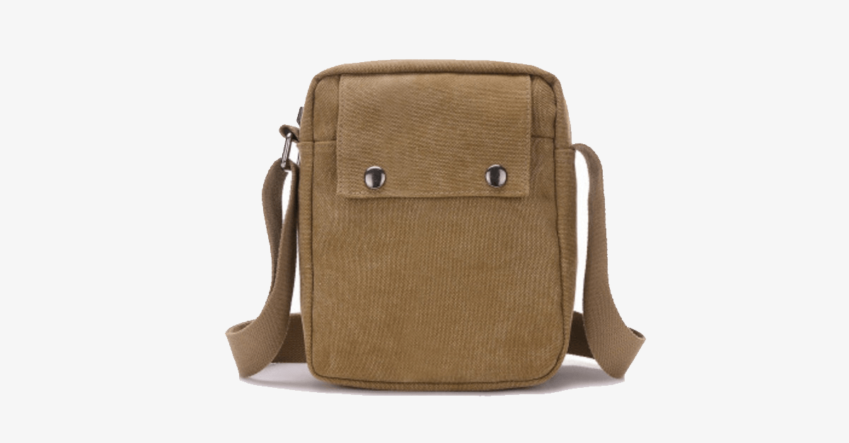 Stilvolle Herren-Schultertasche aus Canvas