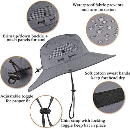 Solarfan Fischerhut - Solarenergie & USB-Ladung | Brehn
