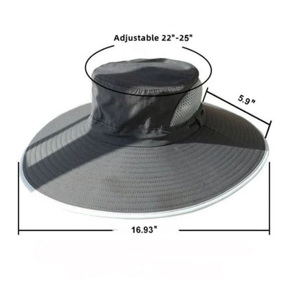 Solarfan Fischerhut - Solarenergie & USB-Ladung | Brehn