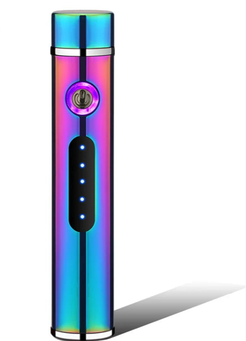 Brehn | Voltrino Zylinder USB-Feuerzeug | Doppelbogen-Technologie | Wiederaufladbar & winddicht | Edelmetallgehäuse für Männer