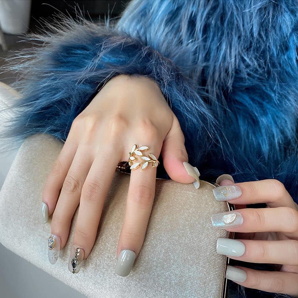 Brehn | Verstellbarer eleganter Goldblatt-Ring