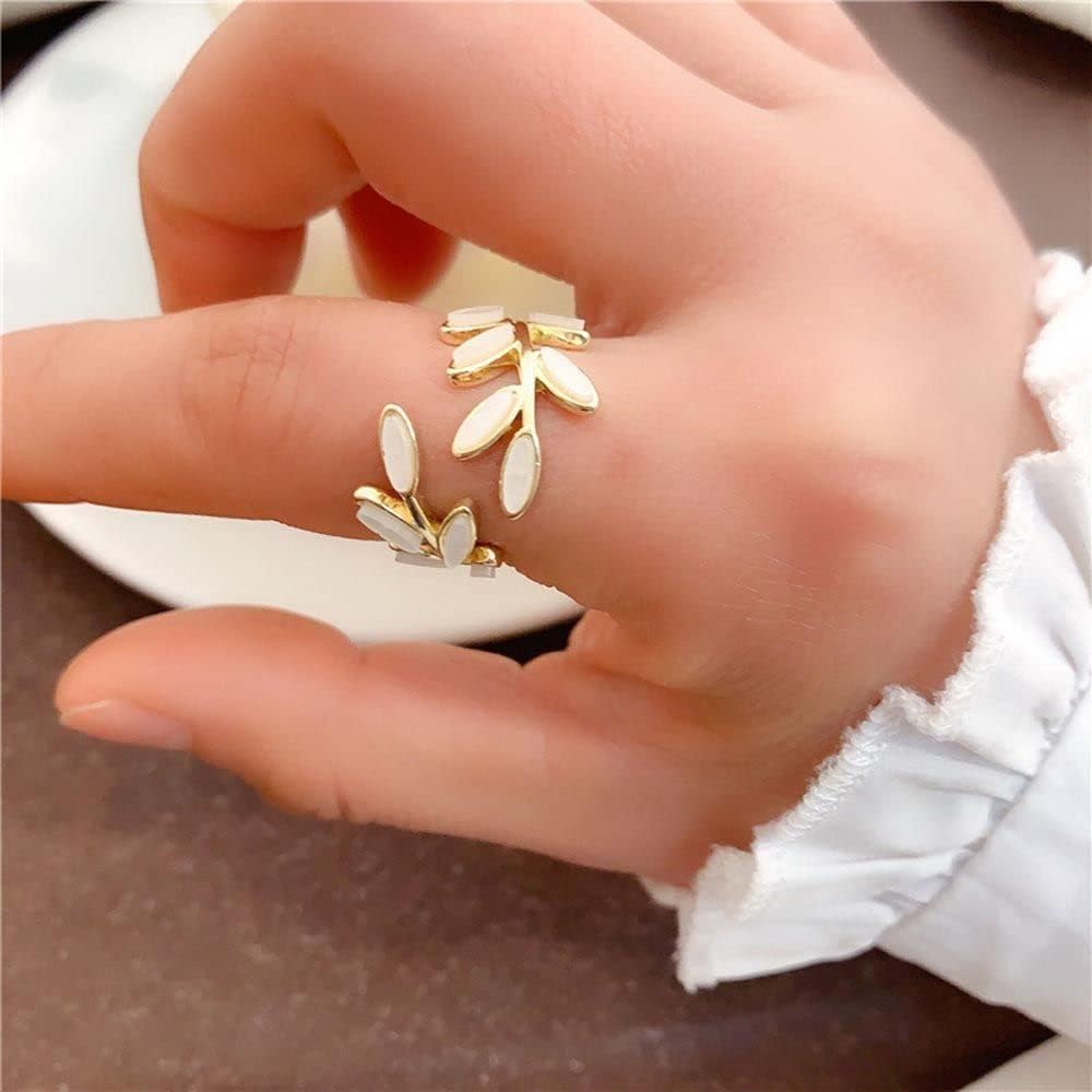 Brehn | Verstellbarer eleganter Goldblatt-Ring
