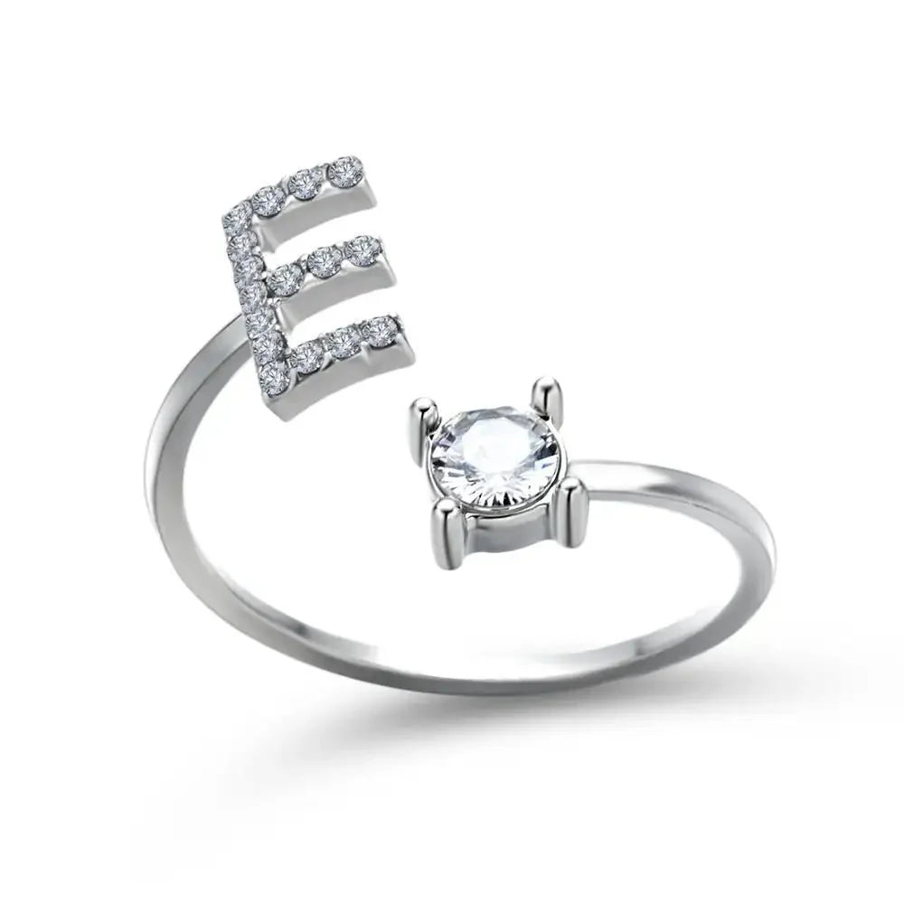 Brehn | Verstellbarer zarter Diamant Buchstabenring