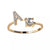 Brehn | Verstellbarer zarter Diamant Buchstabenring