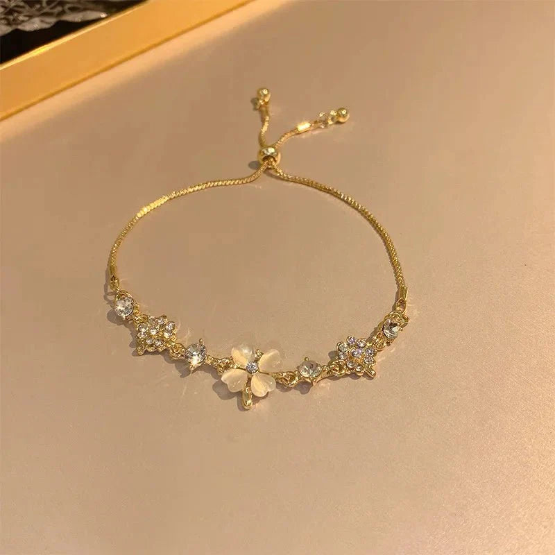 Brehn | Verstellbares Glücks-Vierblatt-Armband