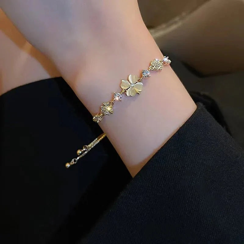Brehn | Verstellbares Glücks-Vierblatt-Armband