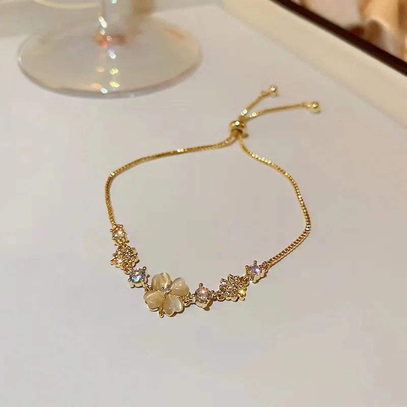 Brehn | Verstellbares Glücks-Vierblatt-Armband