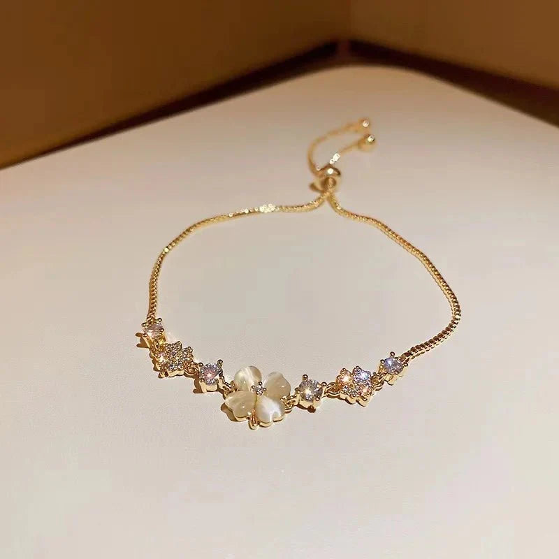 Brehn | Verstellbares Glücks-Vierblatt-Armband