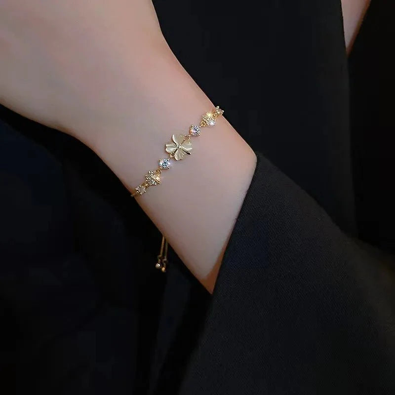 Brehn | Verstellbares Glücks-Vierblatt-Armband