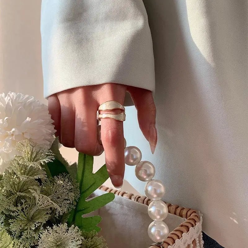 Brehn | Verstellbarer Luxus Gold Spalt Ring