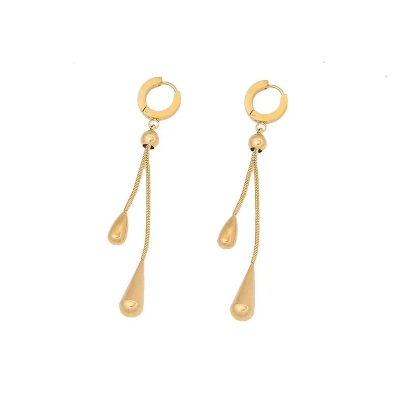 Brehn | Verstellbare Pull Tropfen Lariat Halskette und Ohrringe