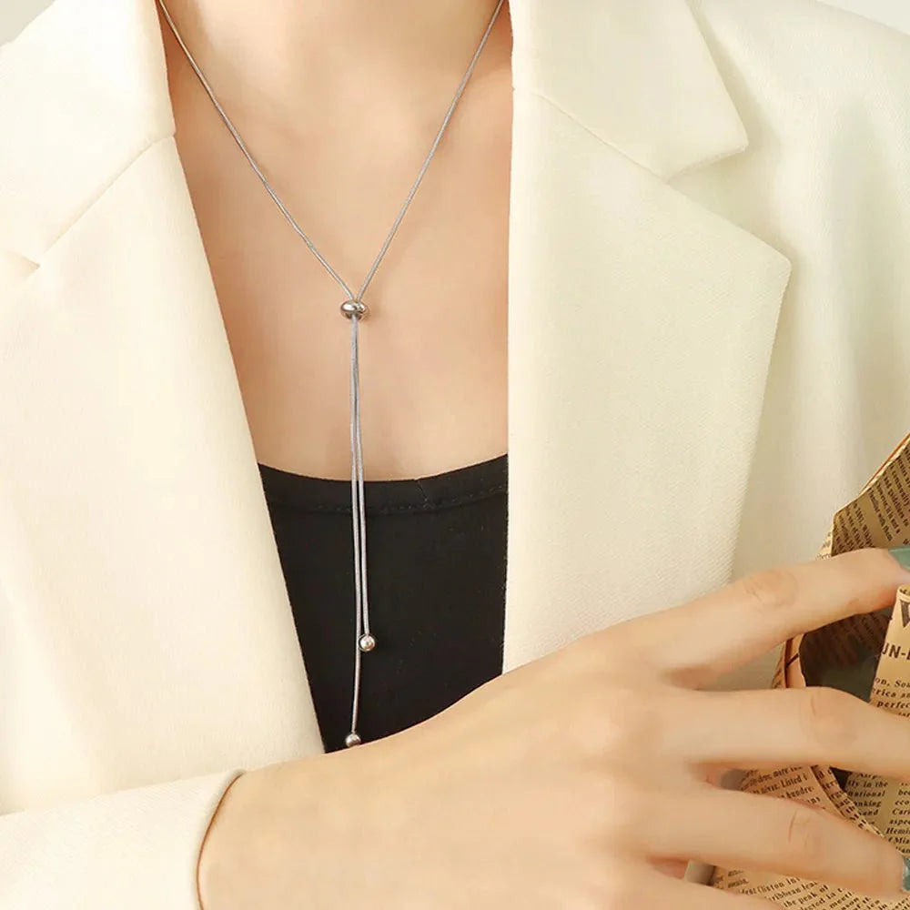 Brehn | Verstellbare Schlangenkette Lariat-Halskette